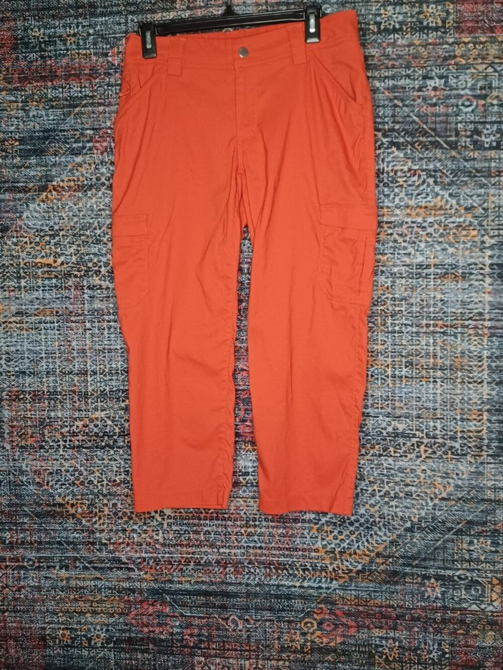 Duluth womens candy red Dry on the Fly nylon cargo crop hiking pants 6 46710 EUC